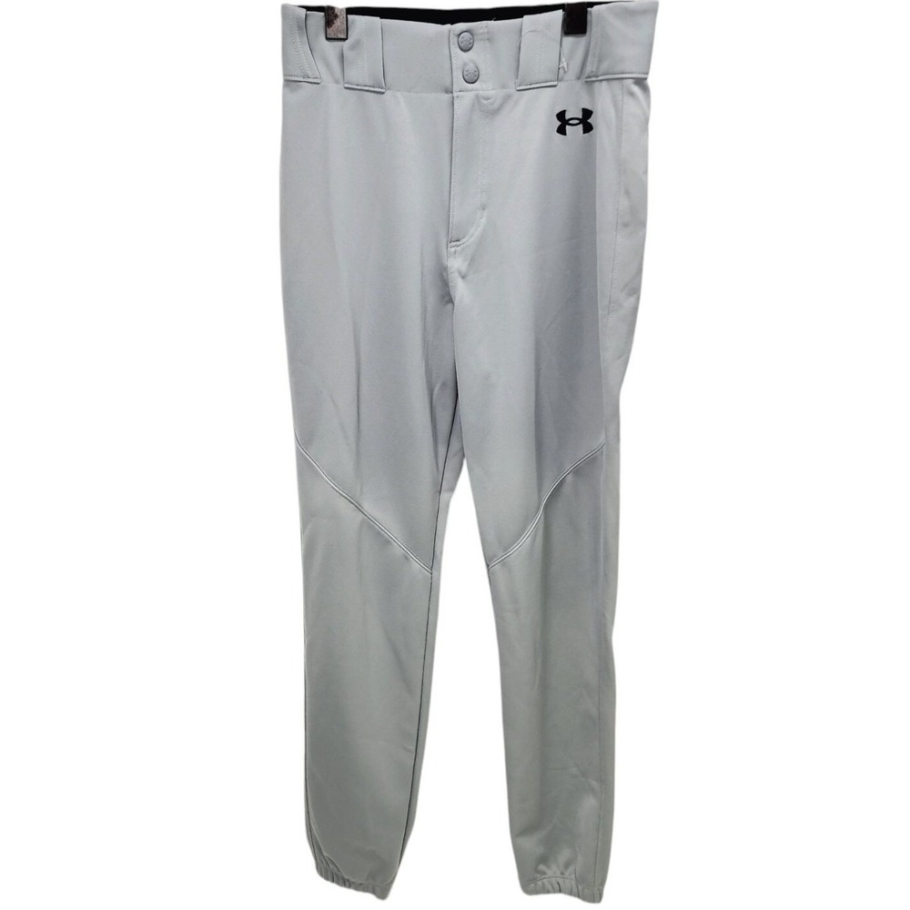 Under Armour Baseball Pants‎ Men Small Gray Lead Off Elastic Hem Tapered Fit